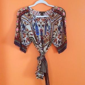 Vineet Bahl Silk Tunic with tie waist, XL